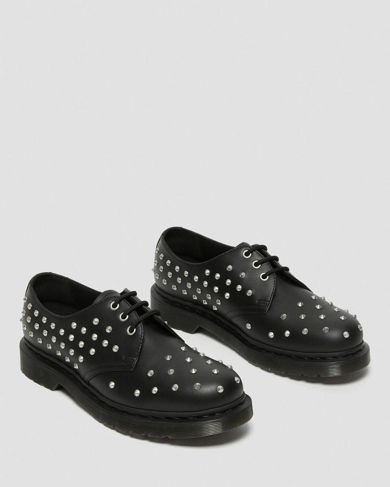 Dr Martens 1461 Stud Wanama Leren Oxford Schoenen Heren Zwart | NL 20LIS